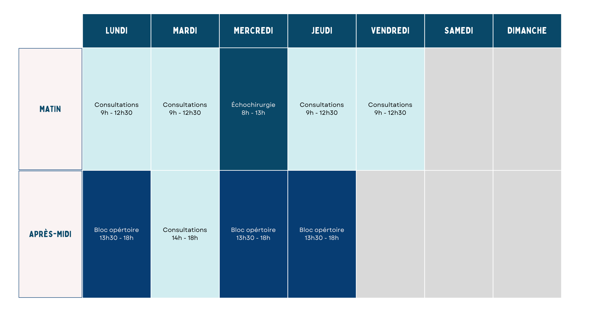Nouveau Planning Dr Rouveyrol
